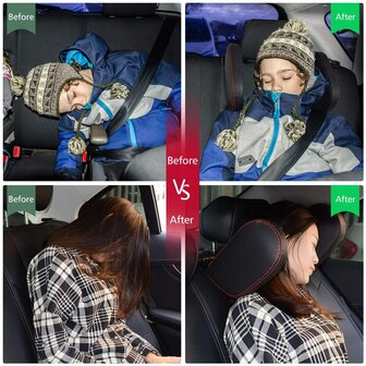 Hoofdsteun neksteun slaapsteun voor in de auto