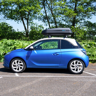 Dakkoffer 400 liter Perfect Fit travelbox Mat zwart