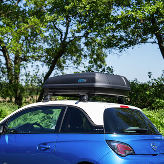 Dakkoffer 400 liter Perfect Fit travelbox Mat zwart