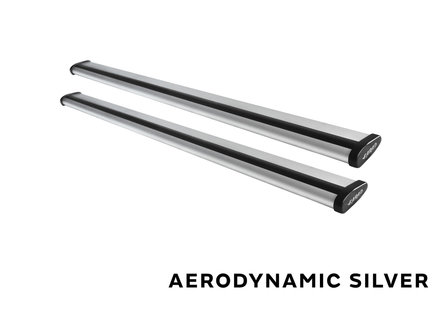 Stangset 130 cm aluminium wingbar zilver